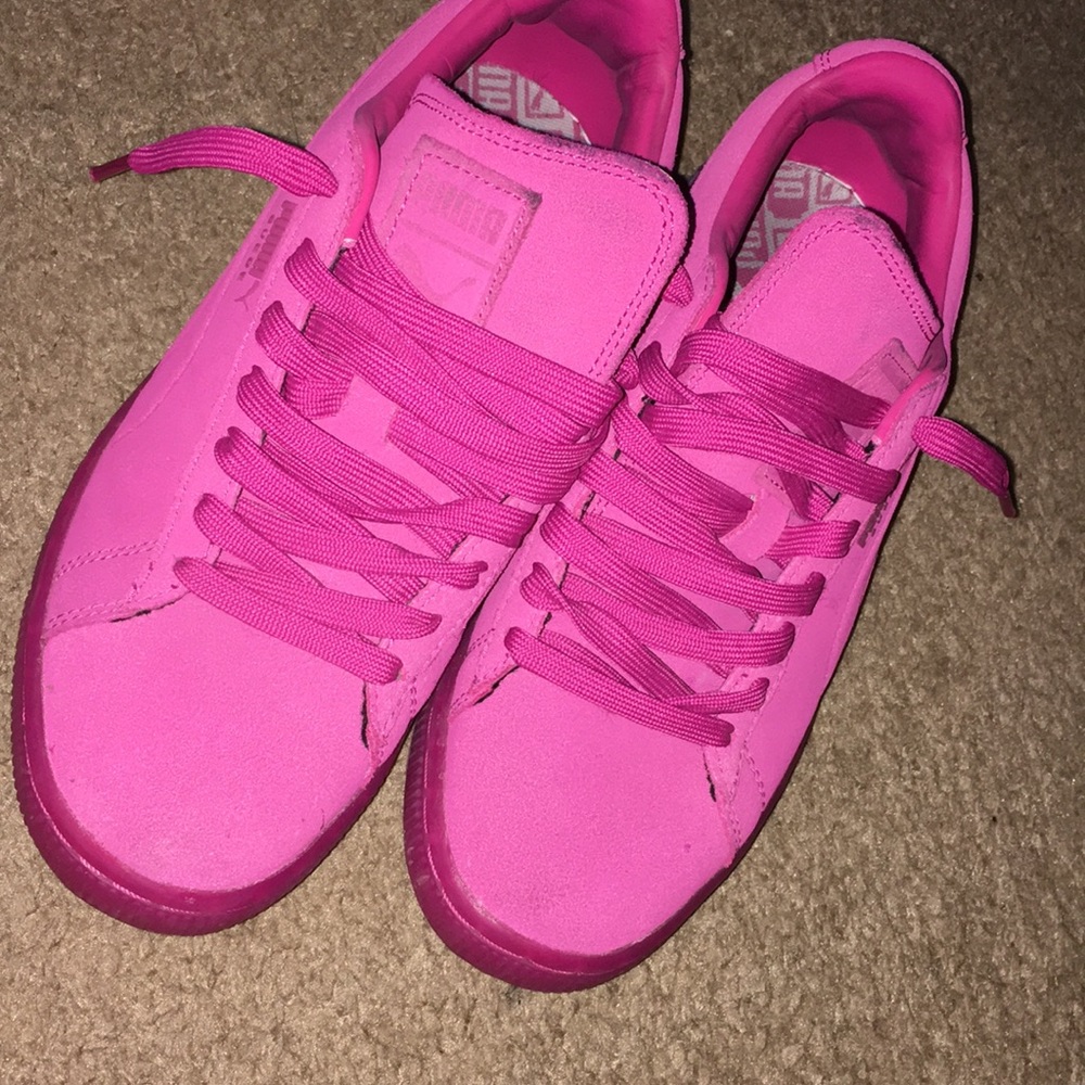 Pink Puma Suede